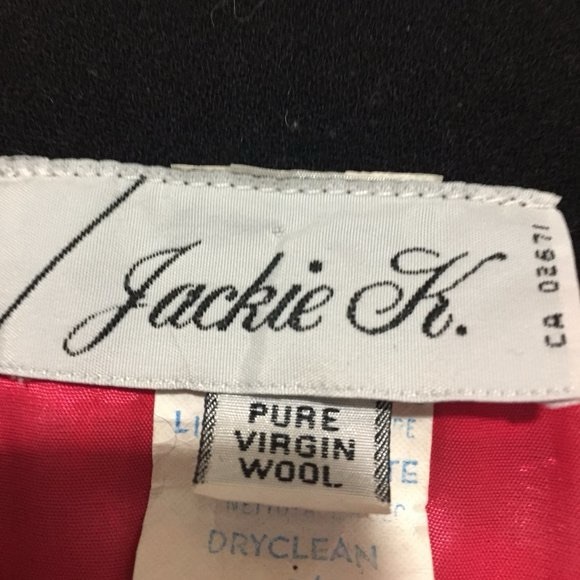 VINTAGE JACKIE K DOUBLE BREAST WOOL DRESSES SIZE 78 - Picture 7 of 7
